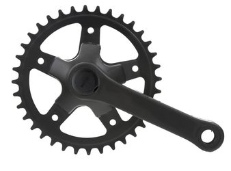 Kurbelsatz 36 Zähne, einfach 127 mm, Stahl, schwarz - Produktbild - 1