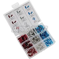 Endkappen Combo-Kit, JAGWIRE
Ersatzteilebox komplett
Farbe: Rot/blau/silber, Gewicht: 115g, VE: 1 Set - Produktbild - 1