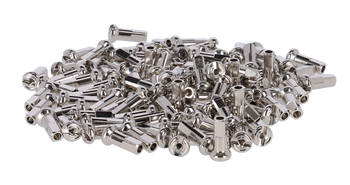 Speichennippel 1.8 Messing, DT SWISS
Ø 1.8 mm
Größe: 12 mm, Farbe: silber, Gewicht: 64 g, VE: VE 100 - Produktbild - 1