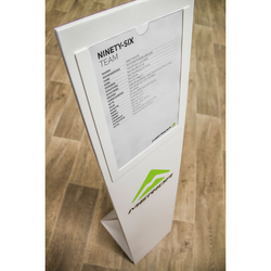 Display/Infostand, MERIDA
Größe: 120 x 28 cm, Farbe: Weiß, VE: 1 Stk. - Produktbild - 1