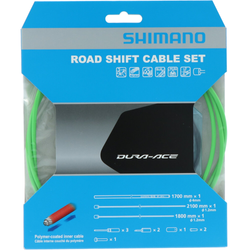SHIMANO Schaltzug-Set Road polymerbeschichtet Grün - Produktbild - 1