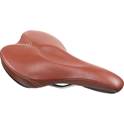 Humpert Comfort L Leather Damen-Fahrradsattel 178 mm breit, Rindsleder braun, ungefedert - Produktbild - 1
