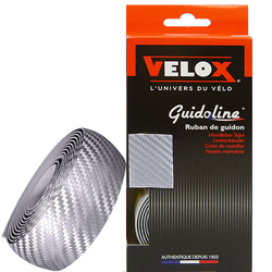 Lenkerband Velox Carbon Karton mit Stopfen, silber - Produktbild - 2
