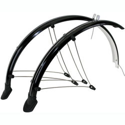 Schutzbleche 28" Kunststoff schwarz, B = 56 mm, mit Streben - Produktbild - 1