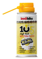 43f473eff5bb55b3e008a4220459db67-307223-307223.JPG High Tech Kettenfluid 105 Innobike 100ml, Sprühdose, mit Schnorchel - Produktbild - 1