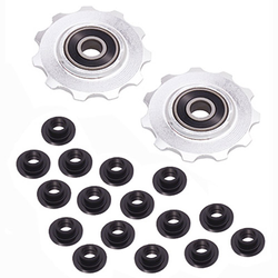 Schaltwerkrollen Alu 11Zähne silber /Paar - Produktbild - 1