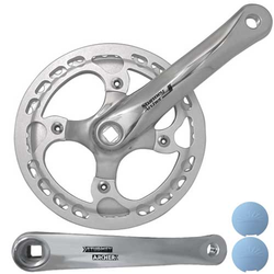 Kurbelsatz FCS722 42 Zähne 170 mm, silber, mit Kettenschutz - Produktbild - 1