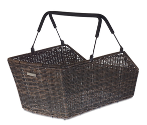 Hinterradkorb Basil Cento Rattan Multi 49x33,5x26cm, braun, engmasch., abnehmb - Produktbild - 1