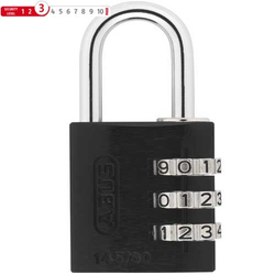Abus Vorhängeschloss 145/30 Zahlenschloß Schwarz - Produktbild - 1 Abus Vorhängeschloss 145/30 Zahlenschloß Schwarz - Produktbild - 1