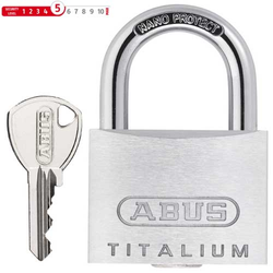 Abus Vorhängeschloss TITALIUM™ 64TI/35 - Produktbild - 1 Abus Vorhängeschloss TITALIUM™ 64TI/35 - Produktbild - 1