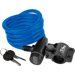 Spiralkabelschloss blau
L=180cm, Ø 10mm CLIP-ON-Halter - Produktbild - 1