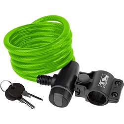 Spiralkabelschloss grün
L=180cm, Ø 10mm CLIP-ON-Halter - Produktbild - 1