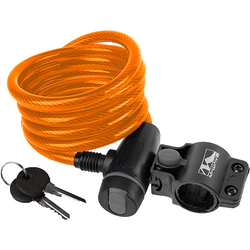 Spiralkabelschloss Orangel=180Cm, Ø 10Mm Clip-On-Halter - Produktbild - 1 Spiralkabelschloss Orangel=180Cm, Ø 10Mm Clip-On-Halter - Produktbild - 1