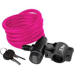 Spiralkabelschloss pink
L=180cm, Ø 10mm CLIP-ON-Halter - Produktbild - 1