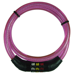Symbolkabelschloss Kinder L = 80 cm, Ø = 12 mm, rosa - Produktbild - 1