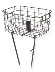Vorderradkorb Basil Robin m. Streben 31x46,5x25cm,sw,weitmasch., Festmontage - Produktbild - 1