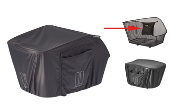 Regenschutzhaube Basil Gr.L für HR-Körbe schwarz, f. Icon Bold, Cento - Produktbild - 1