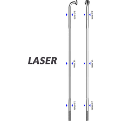 Speiche Laser 90° silber
264mm Ø 2,0 x 1,50 x 2,0 / ALN - Produktbild - 1