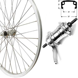 Hinterrad 12" Rücktritt silber Kasten-Alu, RBN, Zub. - Produktbild - 2