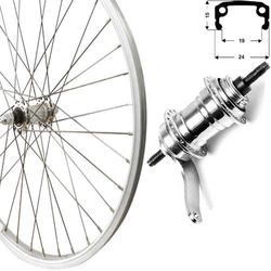 Hinterrad 20" Rücktritt silber Kasten-Alu, RBN, Zub. - Produktbild - 1