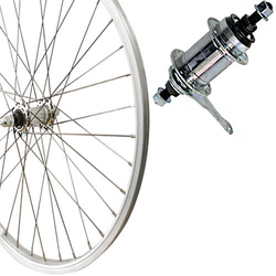 Hinterrad 26" Rücktritt silber Kasten-Alu, RBN. Zub. - Produktbild - 1