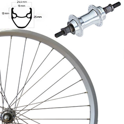Hinterrad 28" FW silber Euroline, Alunabe - Produktbild - 1