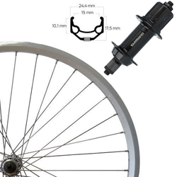 262255-45082-310910-310910.jpg Hinterrad 28" CS-7-SS silber ZAC19, TY500 Sspann - Produktbild - 2