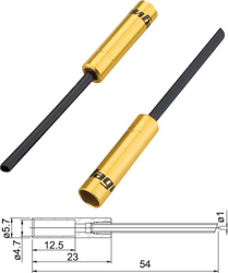 Endhülse Jagwire - 4Mm Schaltaussenhülle Nosed Alu Gold - Produktbild - 1