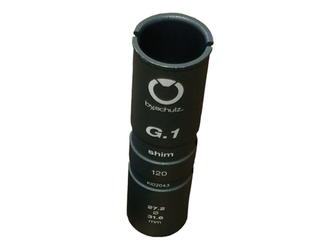 Reduzierhülse bySchulz 27,2 - 31,6mm grau, Alu, 120mm - Produktbild - 1