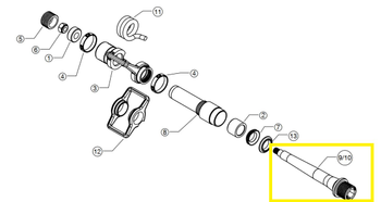 Crankbrothers Pedal Spindle Achse, Rechts, Level 11, Ti - Produktbild - 1