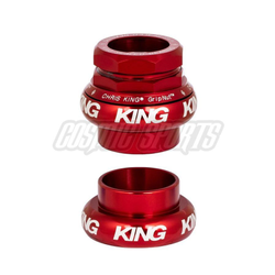 Chris King GripNut Steuersatz, Edelstahl-Lager, 1", Bold, EC30/25.4-24tpi | EC30/26, red - Produktbild - 1