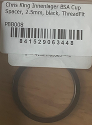 Chris King Innenlager BSA Cup Spacer, 2.5mm, black, ThreadFit - Produktbild - 1 Chris King Innenlager BSA Cup Spacer, 2.5mm, black, ThreadFit - Produktbild - 1