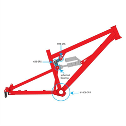 Dmr Bolt Rahmen Link Lager, 698 2Rs - Produktbild - 1