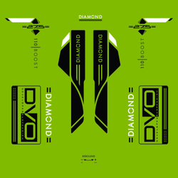 Dvo Diamond Boost Decal Set, 27.5" Green - Produktbild - 1