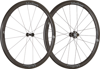 Laufradsatz Metron 40 SL Tubular, VISION
Shimano HG 10-/11-fach Freilaufkörper, QR, für Felgenbremse
Größe: 622x24,5 mm, Farbe: Schwarz/grau, Gewicht: 1327 g, VE: 1 St. - Produktbild - 1