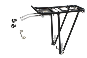 NG Sports M-Wave Ventura Screw-On II Gepäckträger 24-28 Zoll Schwarz robuste Aluminiumkonstruktion bis 25 kg maximale Tragkraft für vielseitige Fahrradtypen - Produktbild - 1