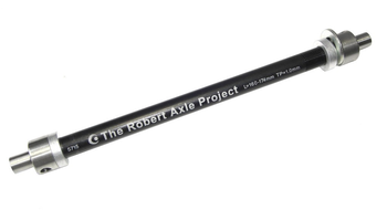 BOB Axle - Steckachse für BOB Anhänger, The Robert Axle Project
Enthaltene Spacer: 6 mm Flat, 6 mm Tapered
Größe: M12x1.0 160/167/172 , Farbe: Schwarz, Gewicht: 141 g, VE: 1 Stk. - Produktbild - 1