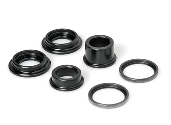 Torque Cap Umrüstkit für VR 15/110 mm, DT SWISS
15/110 mm, für 350/370er VR Nabe, Spline 1700 u 1900, Kit besteht aus HCAXXX00S6599S + HWAXXX00S6600S + HCAXXX00S6683S + HCD00100S4603S (2 x)
Farbe: Schwarz, Gewicht: 23 g, VE: 1 Kit - Produktbild - 1