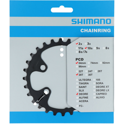 SHIMANO Kettenblatt DEORE FC-M6000-2 28 Zähne - Produktbild - 1