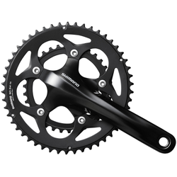 SHIMANO Kurbelgarnitur FC-RS400 10-fach 175 mm 50-34 Zähne Schwarz - Produktbild - 1