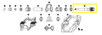 Crankbrothers Pedal Spindle Achse, Mallet Dh+Enduro+Double Shot, Links - Produktbild - 1