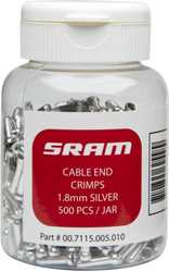 Bremszugendkappen SRAM PitSt.Btl./500St. 1,8 mm, silber - Produktbild - 1