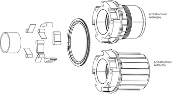 FREILAUFKÖRPER SRAM XD-R DOUBLE TIME 11-F,INKL.LAGER,28MM DRIVER-900 - Produktbild - 2