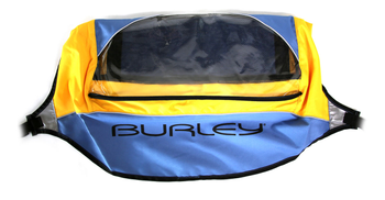 Burley Verdeck SOLO ST gelb/blau 2009 – wetterfestes Ersatzdach für Fahrradanhänger - Produktbild - 1