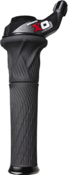 SRAM X0 Drehgriffschalter 2-fach links rot inkl. Lock-On Griffe - Produktbild - 1