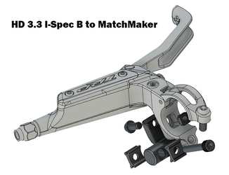 Adapter Brems- zu Shifter-/Dropperhebel, TRP
HD 3.3: Von Shimano I-Spec B auf SRAM Matchmaker Standard, links
Farbe: Schwarz, VE: 1 Stk. - Produktbild - 2