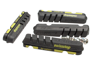 Bremsbeläge Felge FlashEvo Black Prince, SwissStop
Kompatibel zu Shimano/SRAM, teils Campagnolo, geeignet für Carbon-Felgen
Farbe: Anthrazit, VE: 4 Stk./2 Paar - Produktbild - 1