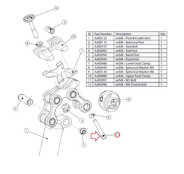 Cane Creek Schraube für Sattelklemmung, 4mm Inbus, hinten, eeSilk - Produktbild - 1