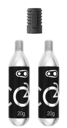Crankbrothers CO2 Kartuschen 20g, mit Gewinde + Aufsatz, (VE/2) - Produktbild - 1