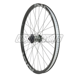 e*thirteen LG1 DH Race Carbon Laufrad HR, 29", 150/157x12mm, 32 L., 7-fach 9-21 Z. Kassette, 30mm, black - Produktbild - 1